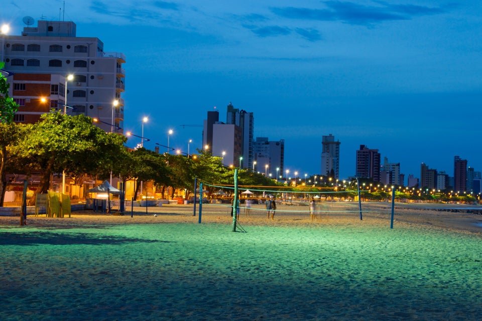 Beira mar de Piçarras de Noite