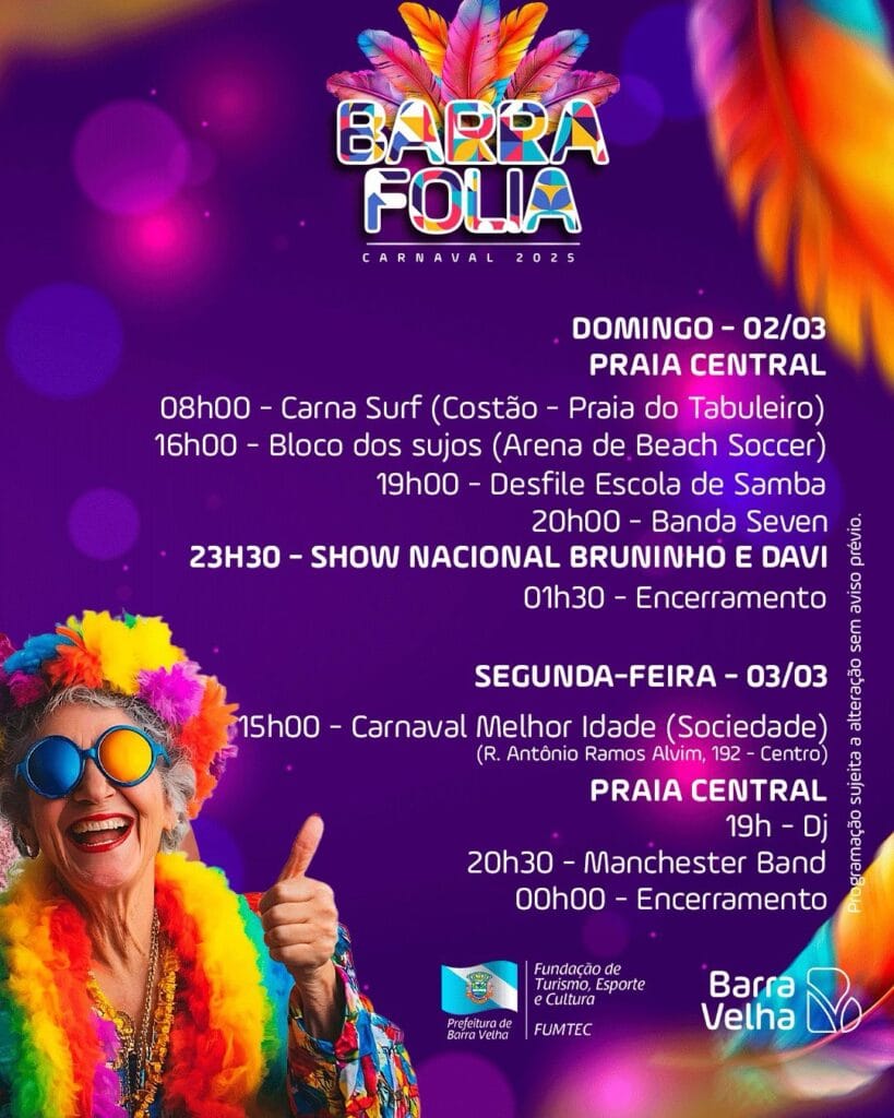 programacao-carnaval-barra-velha-domingo-segunda Programação Carnaval Barra Velha Domingo e Segunda-feira